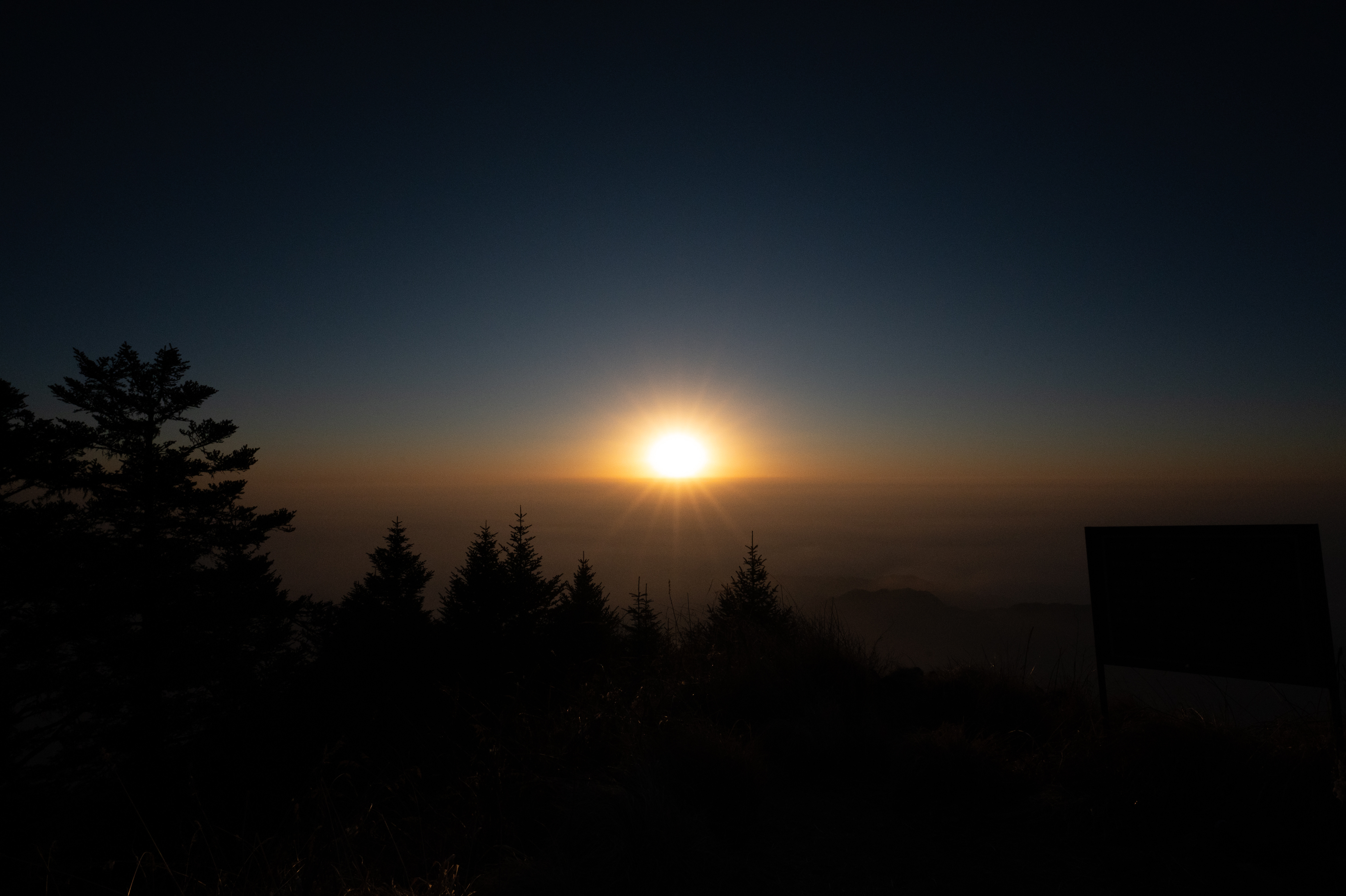 Sunrise after a 7-hour climbing